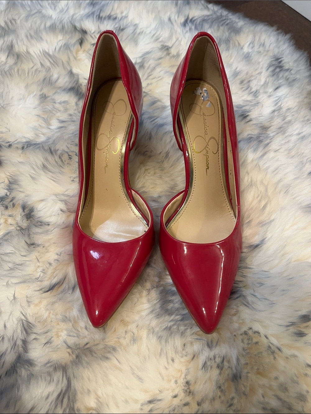 Jessica Simpson Hot Pink Patent Pointed-Toe Pumps